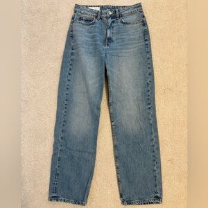 Zara Light Blue Straight Leg Jeans